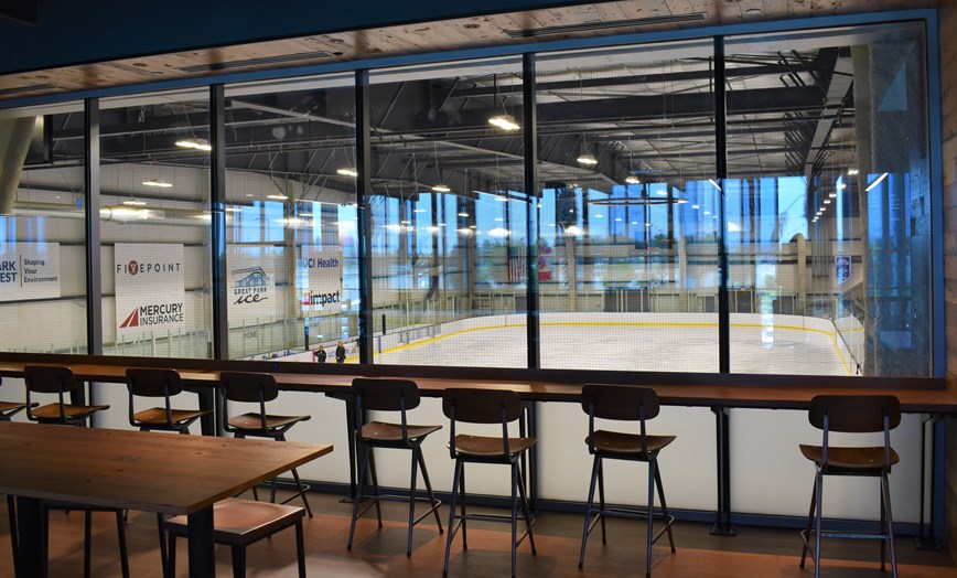 Enjoy good food and drinks while you watch what's happening on the ice!